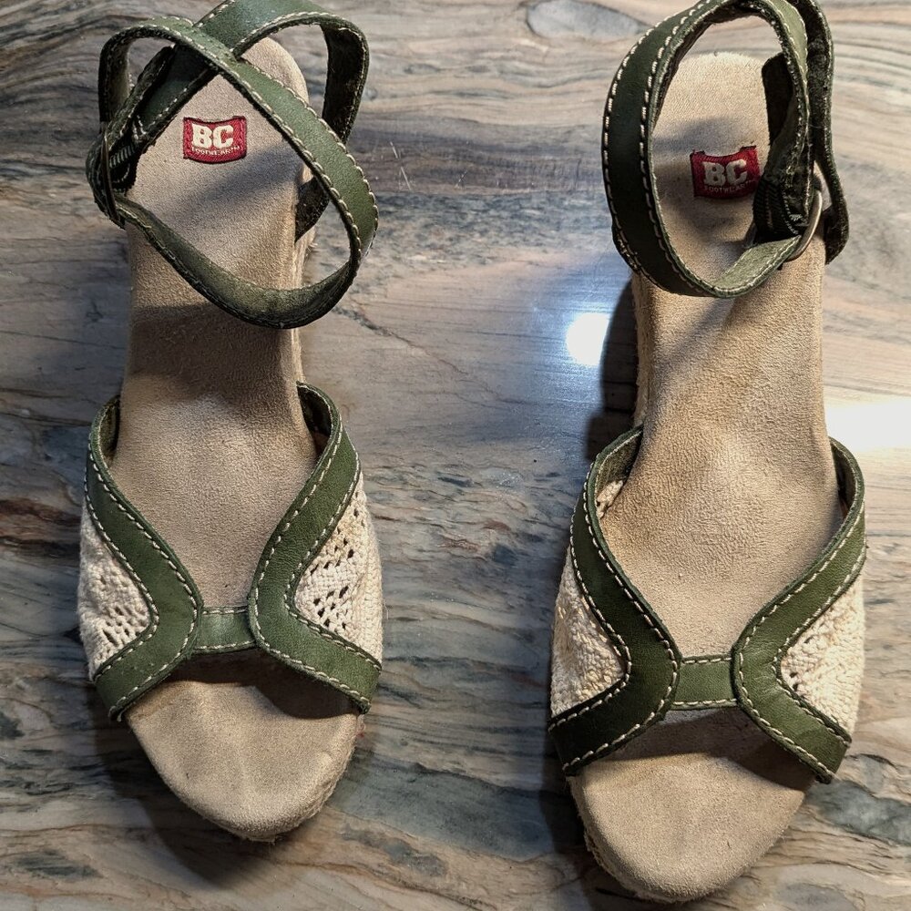BC Footwear Wedge Sandals - Size 8.5